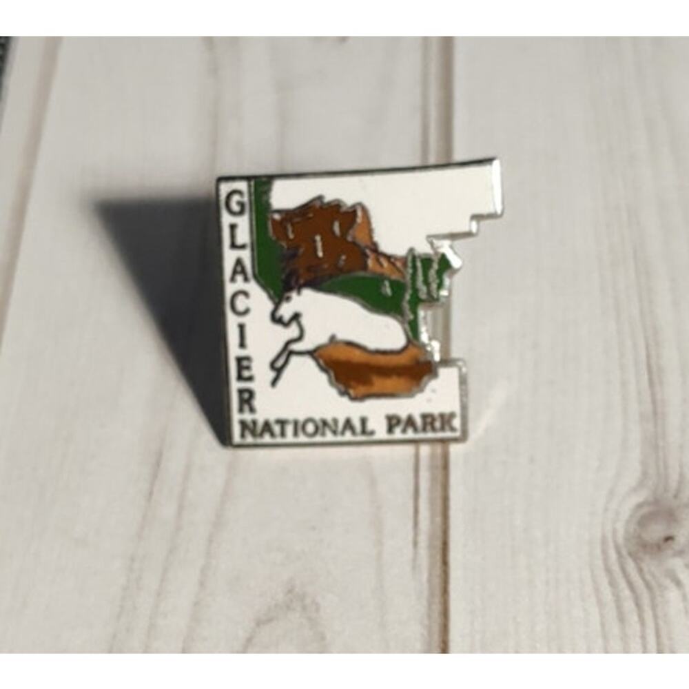 Glacier National Park Mountain Goat Travel Souvenir Pin for Hat Jacket Backback